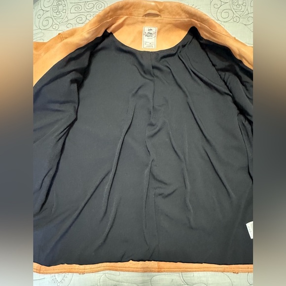NWOT We The Free Jealousy Leather Moto Jacket M Tangerine Orange - Picture 12 of 14
